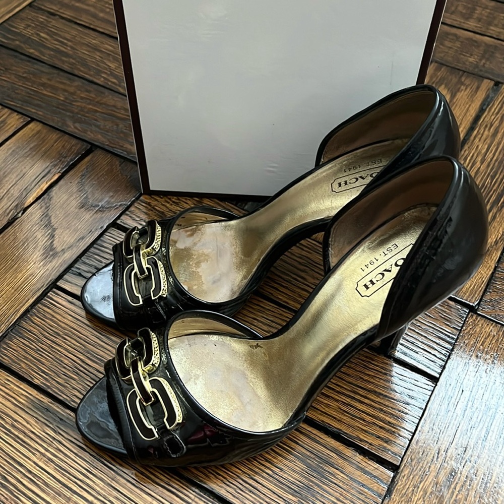 Coach Chestnut Belinda Soft Patent Heels size 6 - Picture 2 of 7